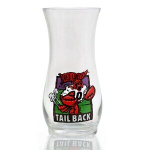Vintage Red Lobster Tail Back Hurricane Beer Glass Promotional Football 90's